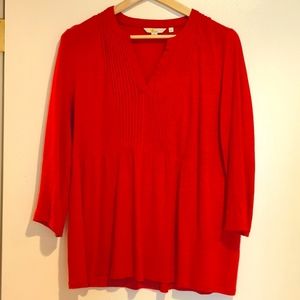 Red linen Boden top XL